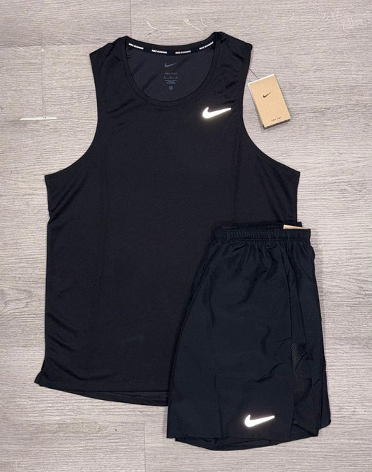 Nike Black Miler Vest Set
