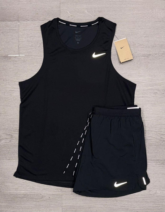 Nike Black Miler Vest / Flex Set